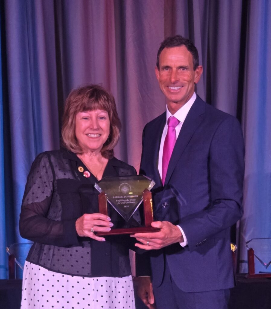 Receiving the Honoring the Trust Award.